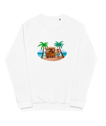 Sweatshirt écologique raglan unisexe Tiki Kombi en stock