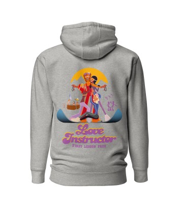 Sweat à capuche unisexe en coton Love Instructor First Lesson free grand motif dans le dos pour bénéficier 