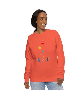 Sweatshirt écologique raglan unisexe Gondolas in the mist Pour