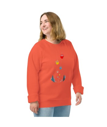 Sweatshirt écologique raglan unisexe Gondolas in the mist Pour