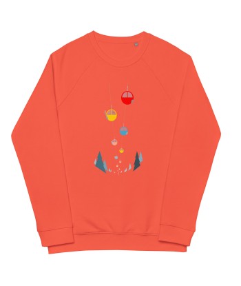 Sweatshirt écologique raglan unisexe Gondolas in the mist Pour