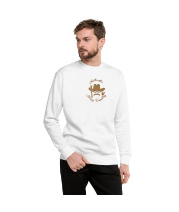 Sweatshirt premium unisexe Authentic Skiing Cowboy grand motif brodé old gold les ligaments