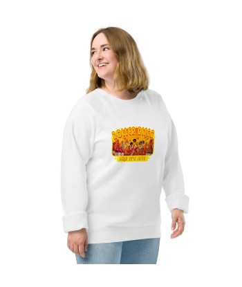 Sweatshirt écologique raglan unisexe Roller Disco 1975 la colonne vertébrale