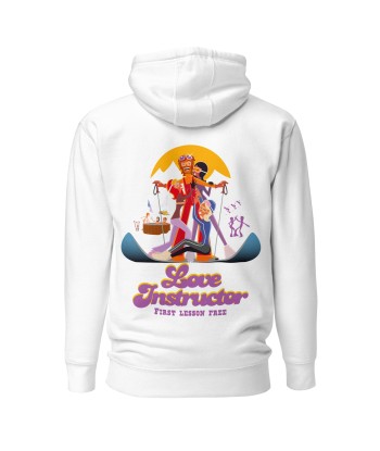 Sweat à capuche unisexe en coton Love Instructor First Lesson free grand motif dans le dos pour bénéficier 