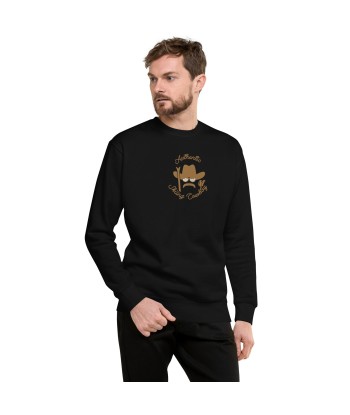 Sweatshirt premium unisexe Authentic Skiing Cowboy grand motif brodé old gold les ligaments