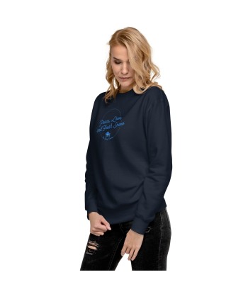 Sweatshirt premium unisexe Peace, Love and Fresh Snow brodé de votre