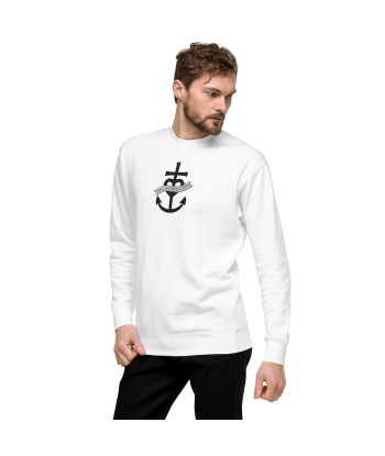 Sweatshirt premium unisexe Oh Bonne Mer 1 grand motif brodé Fin de série