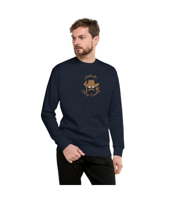 Sweatshirt premium unisexe Authentic Skiing Cowboy grand motif brodé old gold les ligaments