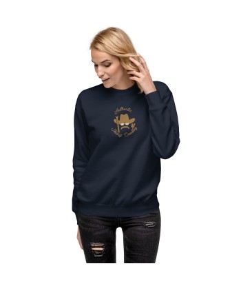 Sweatshirt premium unisexe Authentic Skiing Cowboy grand motif brodé old gold les ligaments