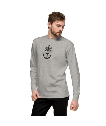 Sweatshirt premium unisexe Oh Bonne Mer 1 grand motif brodé Fin de série