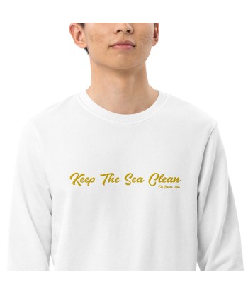 Sweat écologique unisexe Keep The Sea Clean grand motif doré brodé en ligne