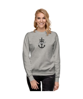 Sweatshirt premium unisexe Oh Bonne Mer 1 grand motif brodé Fin de série