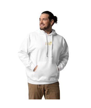 Sweat à capuche unisexe en coton Oh Bonne Mer 2 brodé sur couleurs claires pas cher