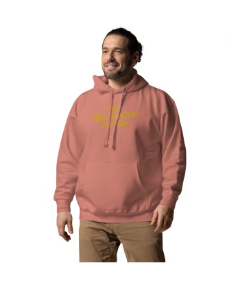 Sweat à capuche unisexe en coton Make Bouillabaisse Not War doré grand motif brodé sur couleurs claires Toutes les collections ici