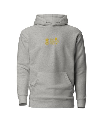 Sweat à capuche unisexe en coton Oh Bonne Mer 2 brodé sur couleurs claires pas cher