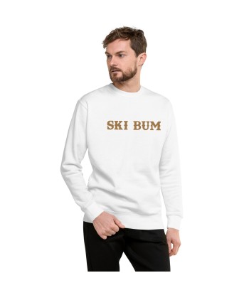 Sweatshirt premium unisexe Ski Bum Old Gold grand motif brodé de France