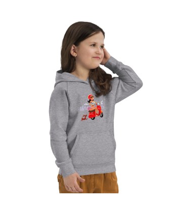 Sweat à capuche écologique pour enfants Vespa Girl in St Tropez livraison gratuite