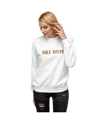 Sweatshirt premium unisexe Ski Bum Old Gold grand motif brodé de France