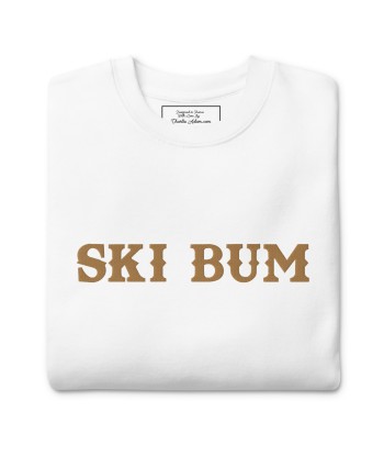 Sweatshirt premium unisexe Ski Bum Old Gold grand motif brodé de France