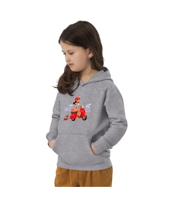 Sweat à capuche écologique pour enfants Vespa Girl in St Tropez livraison gratuite