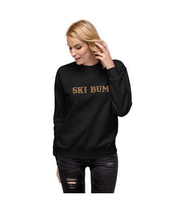 Sweatshirt premium unisexe Ski Bum Old Gold grand motif brodé de France