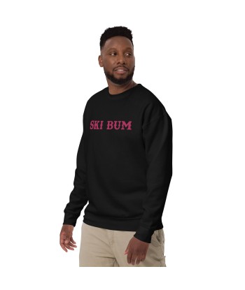 Sweatshirt premium unisexe Ski Bum Flamingo grand motif brodé hantent personnes