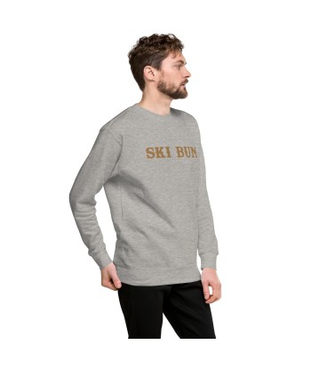 Sweatshirt premium unisexe Ski Bum Old Gold grand motif brodé de France