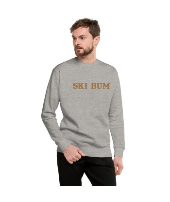 Sweatshirt premium unisexe Ski Bum Old Gold grand motif brodé de France