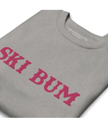 Sweatshirt premium unisexe Ski Bum Flamingo grand motif brodé hantent personnes