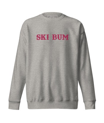 Sweatshirt premium unisexe Ski Bum Flamingo grand motif brodé hantent personnes