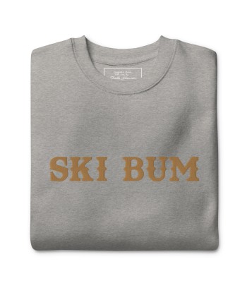 Sweatshirt premium unisexe Ski Bum Old Gold grand motif brodé de France