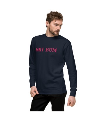 Sweatshirt premium unisexe Ski Bum Flamingo grand motif brodé hantent personnes