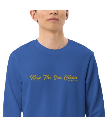 Sweat écologique unisexe Keep The Sea Clean grand motif doré brodé en ligne