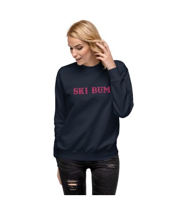 Sweatshirt premium unisexe Ski Bum Flamingo grand motif brodé hantent personnes