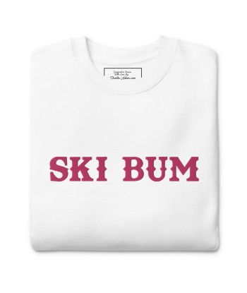 Sweatshirt premium unisexe Ski Bum Flamingo grand motif brodé hantent personnes