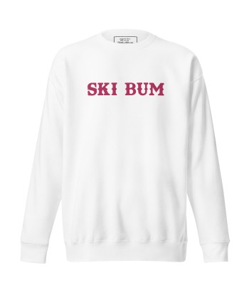 Sweatshirt premium unisexe Ski Bum Flamingo grand motif brodé hantent personnes