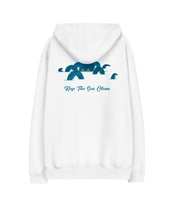 Sweat à capuche premium écologique Keep the Sea Clean (face) & Octopus Blue (dos) acheter en ligne