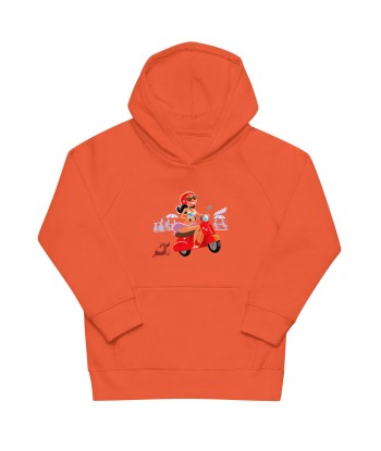 Sweat à capuche écologique pour enfants Vespa Girl in St Tropez livraison gratuite