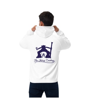 Sweat à capuche écologique Raglan unisexe The Skiing Cowboy Duel Silhouette (face & dos) commande en ligne