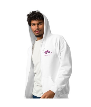 Sweat à capuche épais unisexe à fermeture éclair Octopus Purple (face & dos) pour bénéficier 