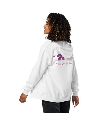 Sweat à capuche épais unisexe à fermeture éclair Octopus Purple (face & dos) pour bénéficier 