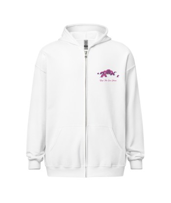 Sweat à capuche épais unisexe à fermeture éclair Octopus Purple (face & dos) pour bénéficier 