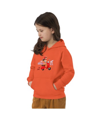 Sweat à capuche écologique pour enfants Vespa Girl in St Tropez livraison gratuite