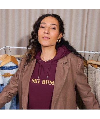 Sweat à capuche écologique Raglan unisexe Ski Bum texte clair Fin de série