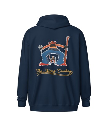 Sweat à capuche épais unisexe à fermeture éclair Skiing Cowboy & Ski Duel Outline (face & dos) sélection de produits