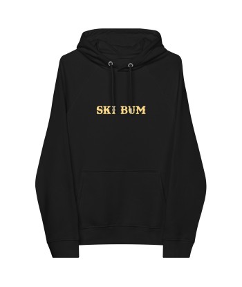 Sweat à capuche écologique Raglan unisexe Ski Bum texte clair Fin de série