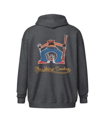 Sweat à capuche épais unisexe à fermeture éclair Skiing Cowboy & Ski Duel Outline (face & dos) sélection de produits