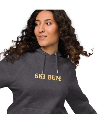 Sweat à capuche écologique Raglan unisexe Ski Bum texte clair Fin de série