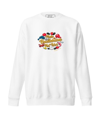 Sweatshirt premium unisexe Make Bouillabaisse Not War Faites des économies