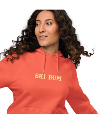 Sweat à capuche écologique Raglan unisexe Ski Bum texte clair Fin de série